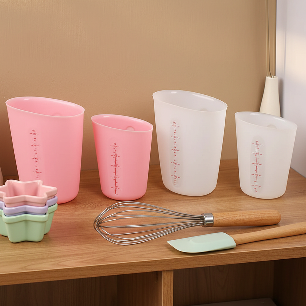 Verre mesureur sur étagère cuisine