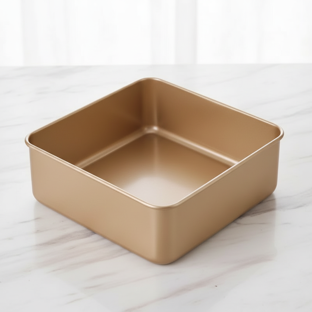 Moule a gateau carré sur plan table cuisine