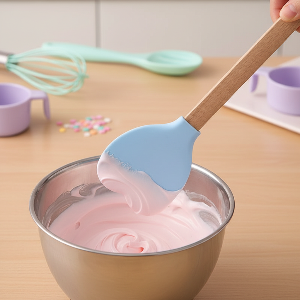 Mélange ingrédient avec Spatules en silicone