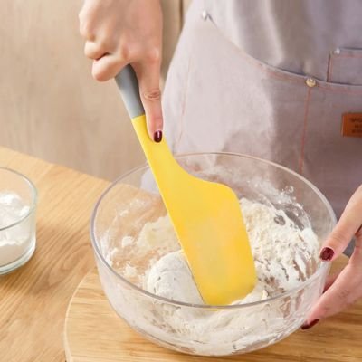 Spatule silicone colorée jaune rose violet 34cm cuisine