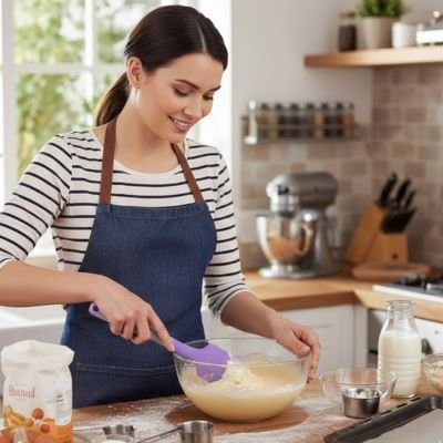 Spatule en silicone ergonomique manche bicolore 122g léger