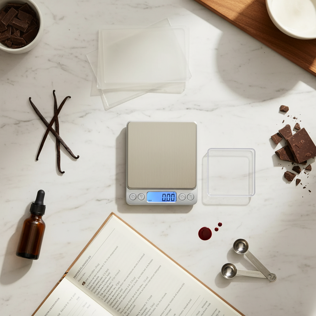 Balance pour patisserie sur plan de travail cuisine