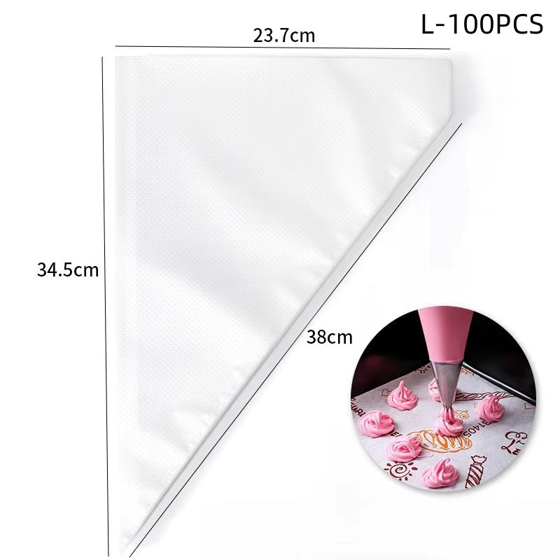 100 pièces Poche à douille jetables taille L
