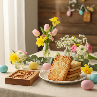 Table Pâques avec Emporte-pièce pâtisserie lapin