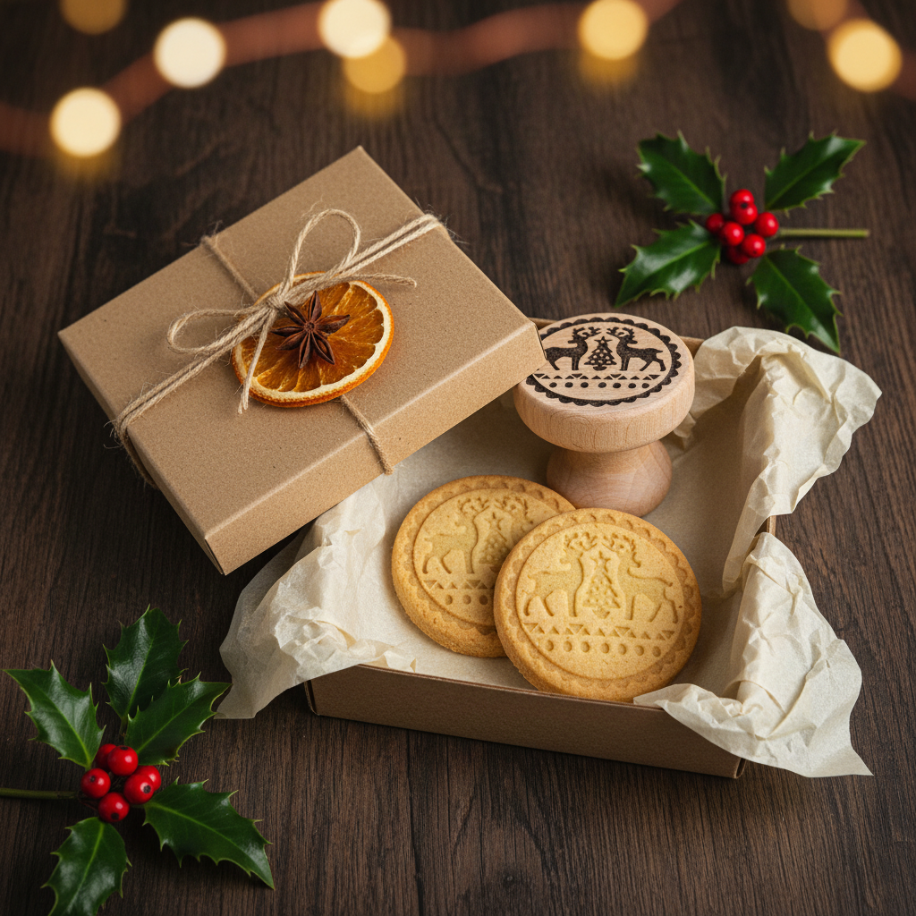 Emporte pièce noël Sylvène™ emballé dans cadeau 