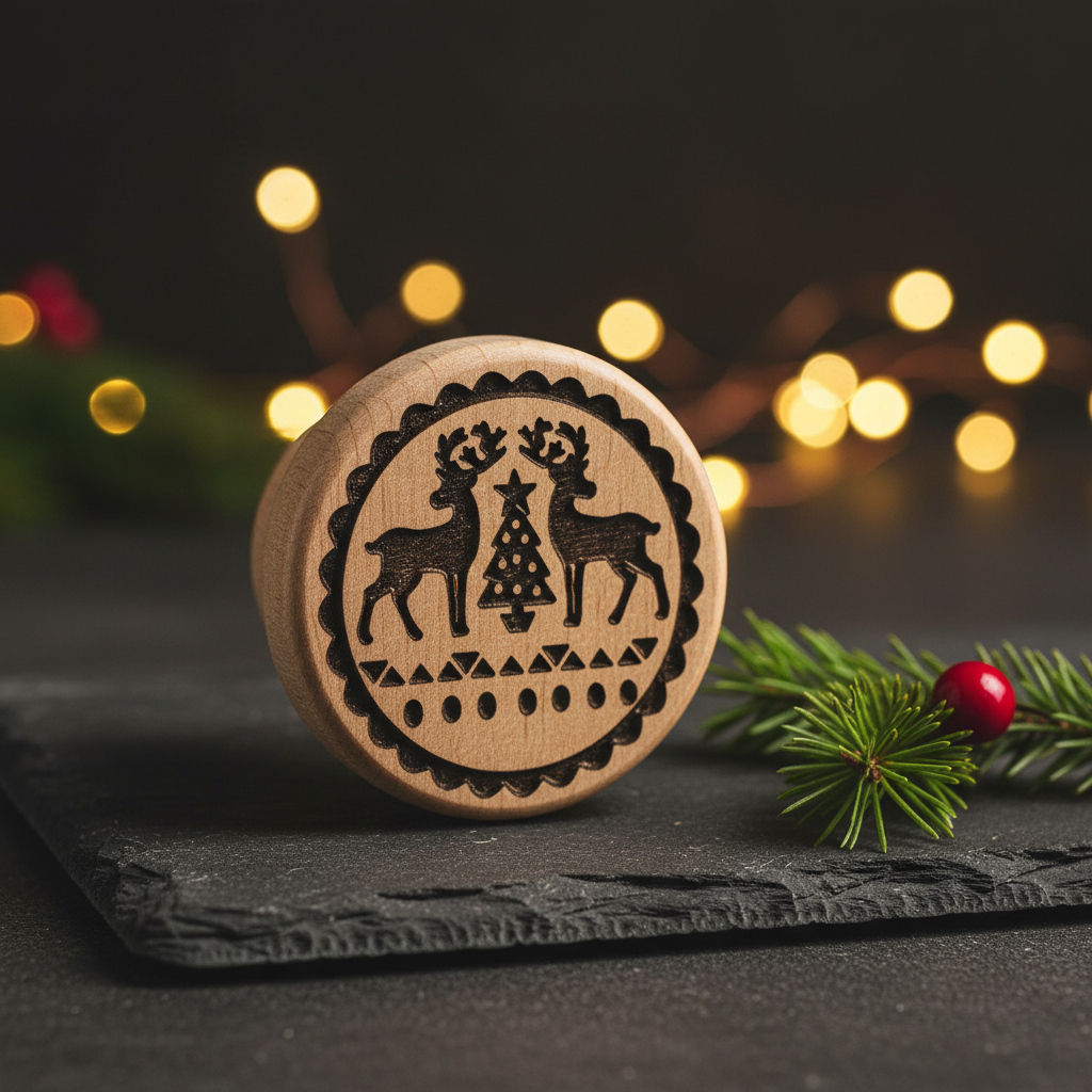 Emporte pièce noël Sylvène™ sur ardoise noir
