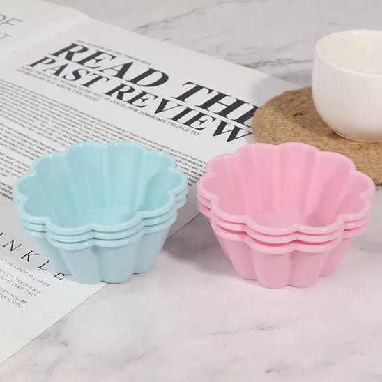 trois piece moule a muffin rose bleu