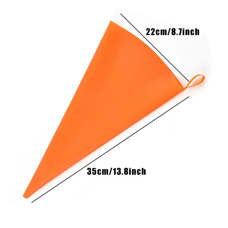 Taille M Poche à douille réutilisable orange