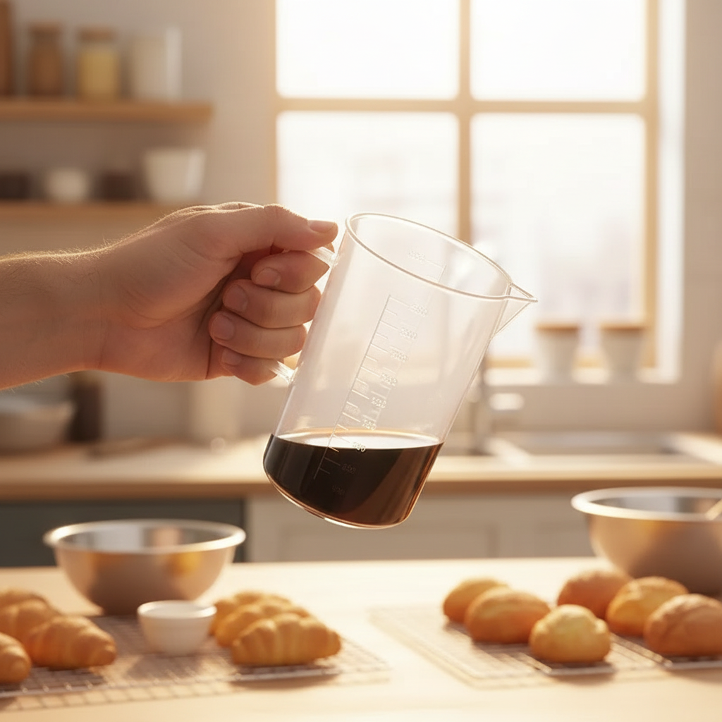 Mains tenant Tasse à mesurer capacité 250 ml