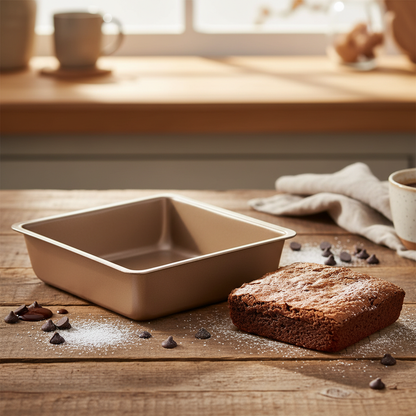 Moule à Gâteau Carré couleur doré
