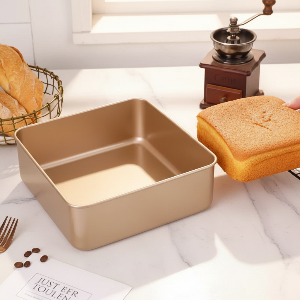 Moule a gateau carré et cake sur table cuisine