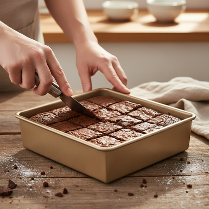 découpage brownie dans Moule à gâteau rectangulaire taille S