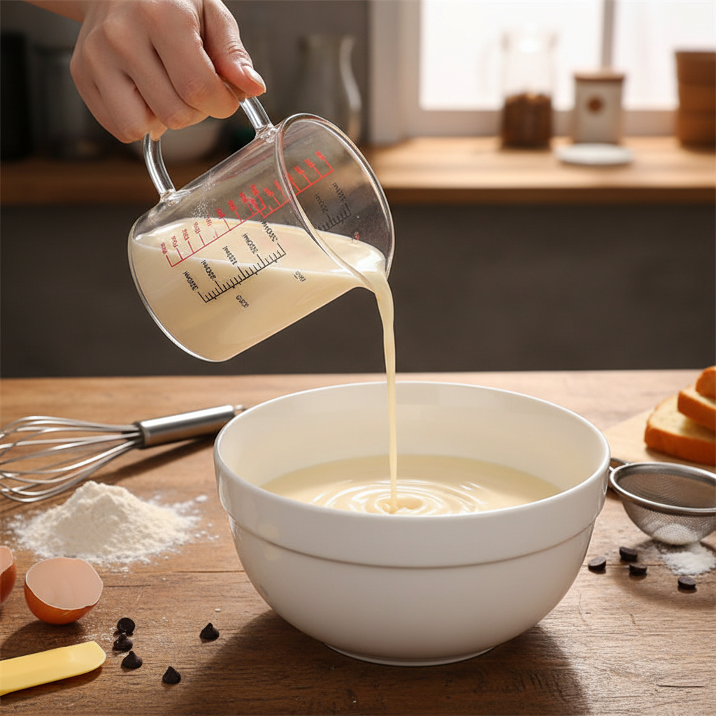 Versement lait avec Verre doseur en verre 600ml