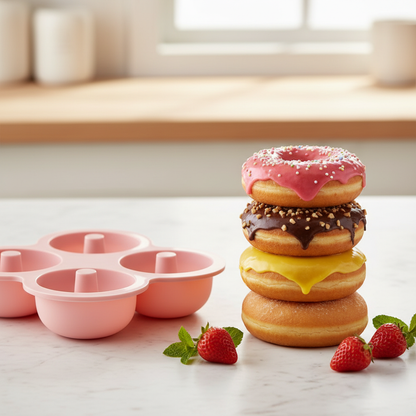 Moule à Donuts avec donut empilé dans cuisine