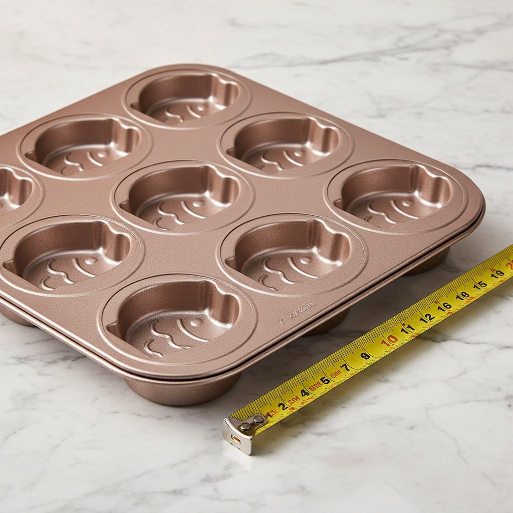 Moule à gateau forme originale sur table cuisine marbre 