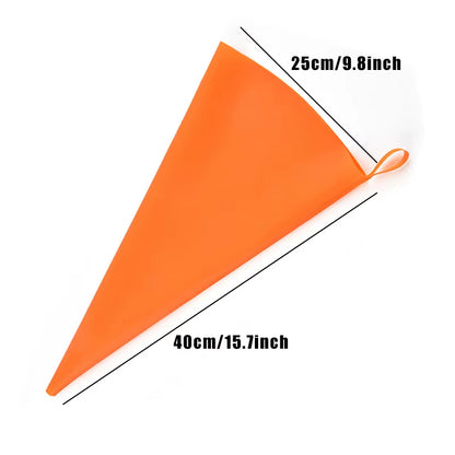 Taille L Poche à douille réutilisable orange